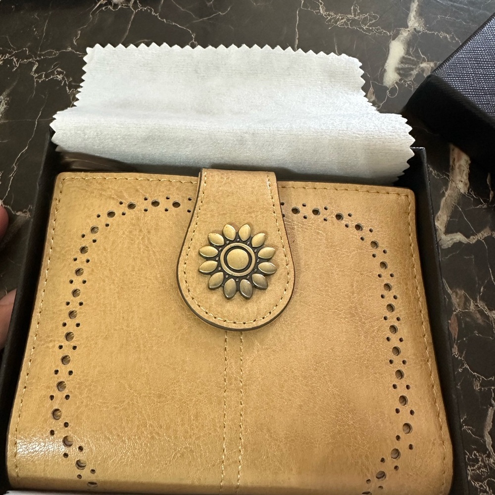 Tan Floral Women's Wallet
